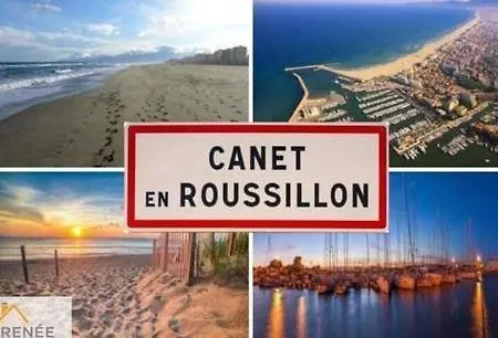 Front De Et Grande Piscine Pour Un Chic Et Cosy, En A En Roussillon, A 10 Minutes De Perpignan Apartman Canet-en-Roussillon