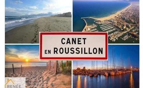 Front De Et Grande Piscine Pour Un Chic Et Cosy, En A En Roussillon, A 10 Minutes De Perpignan Lejlighed Canet-en-Roussillon